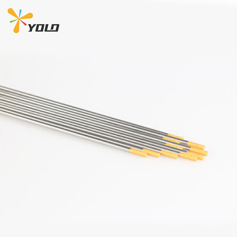 Tungsten electrode gold containing 1.5%La2O3 Price of tungsten electrode prone to arcing Popular 175mm 10 tungsten electrodes