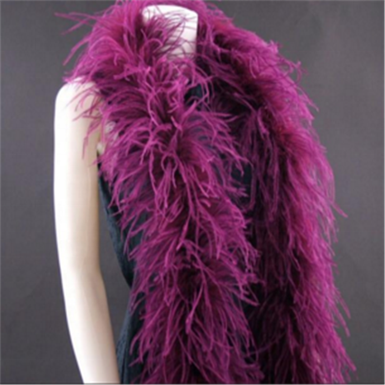 3 layers ostrich feather trim fabric feather boa chandelle boa for collar decoration