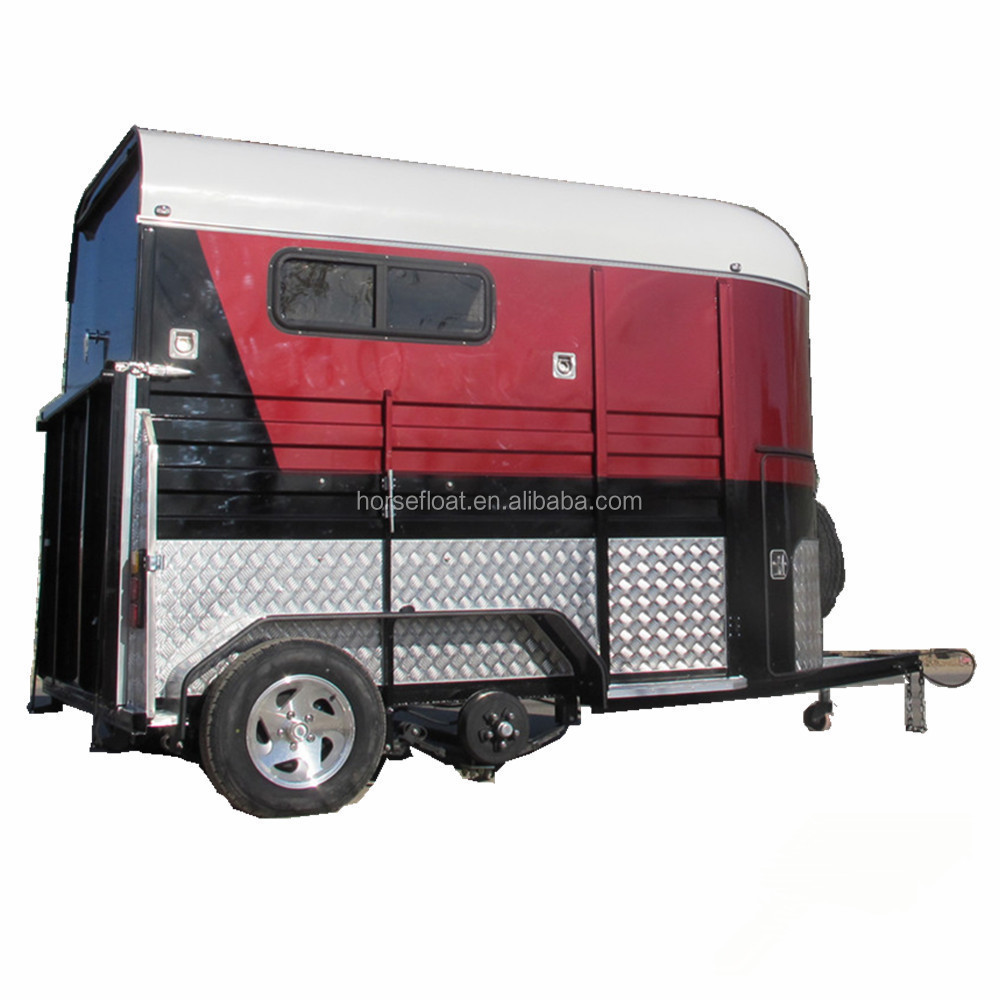 2 Horse Horse Transport Trailer with Fold Up Ramp and Barn Door