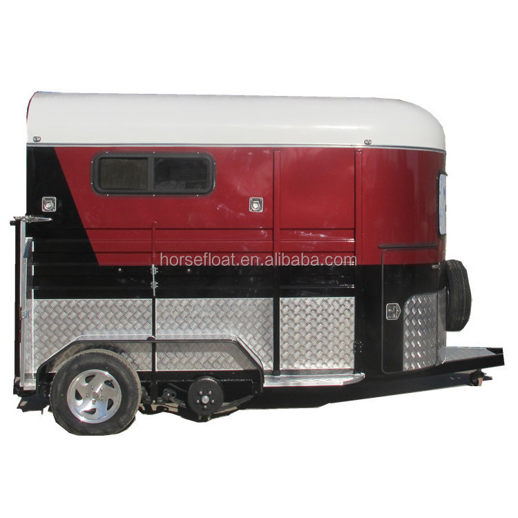 fiberglass horse trailer for 2 horses, straight load, deluxe version