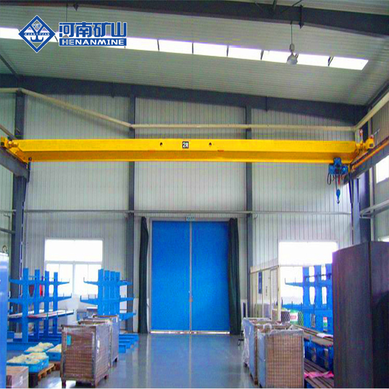 Pendent line control 1 ton 2 ton 3 ton steel box type single beam overhead bridge crane