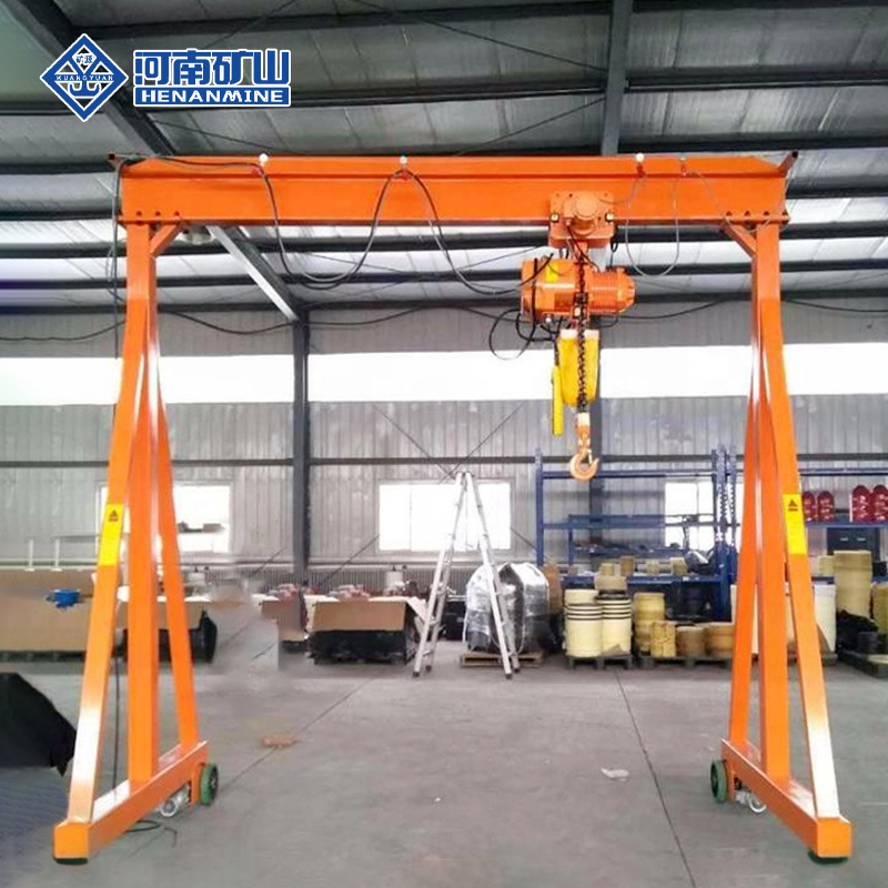 Height adjustable portable 2 ton gantry crane 3 ton for workshop