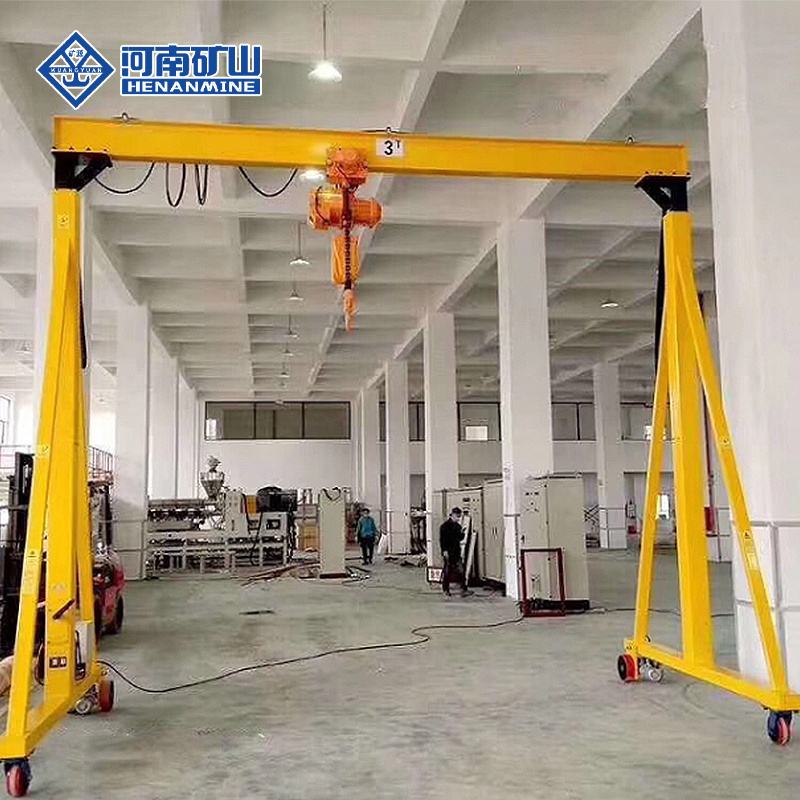 Height adjustable portable 2 ton gantry crane 3 ton for workshop