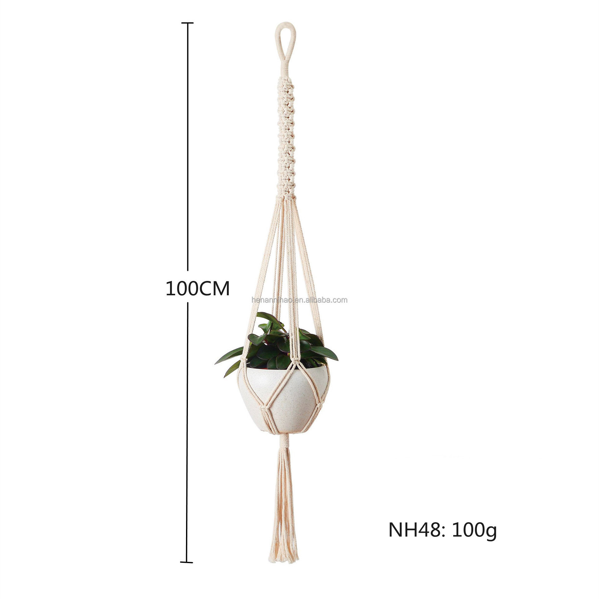 Macrame Plant Hangers Indoor Outdoor Hanging Planter Basket, Hanging Plant Holders, Decorative Macrame Hangers Boho Decor