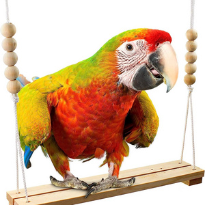 Chicken Swing Toy Stand Holder for Coop -Wood Perch Ladder for Poultry Run Rooster Hens Chicks Pet Parrot Macaw