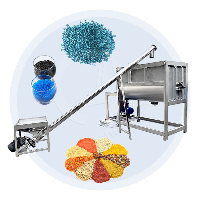 OCEAN Horizontal Single Shaft Paddle 1 Ton 2 Ton Feed Mushroom Double Ribbon Blender Substrate Mixer