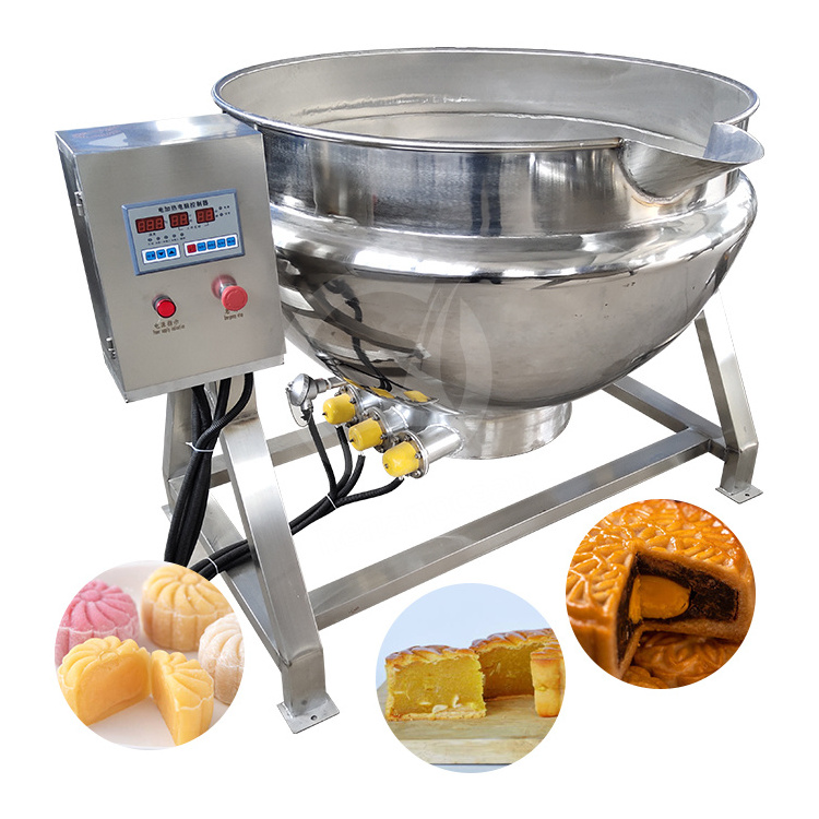 OCEAN Industrial Marmita De Vapor Cook Mixer Machine Sugar Boiler Gas Jacketed Pan Jam Cook Pot with Mixer