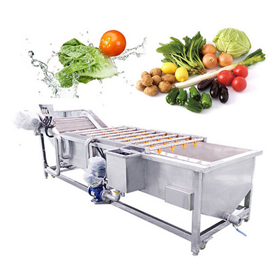 QX-400 Commercial Industrial Bubble Fruit Avocado Mango Vegetable Potato Washing Machine/Frozen Vegetable Production Line