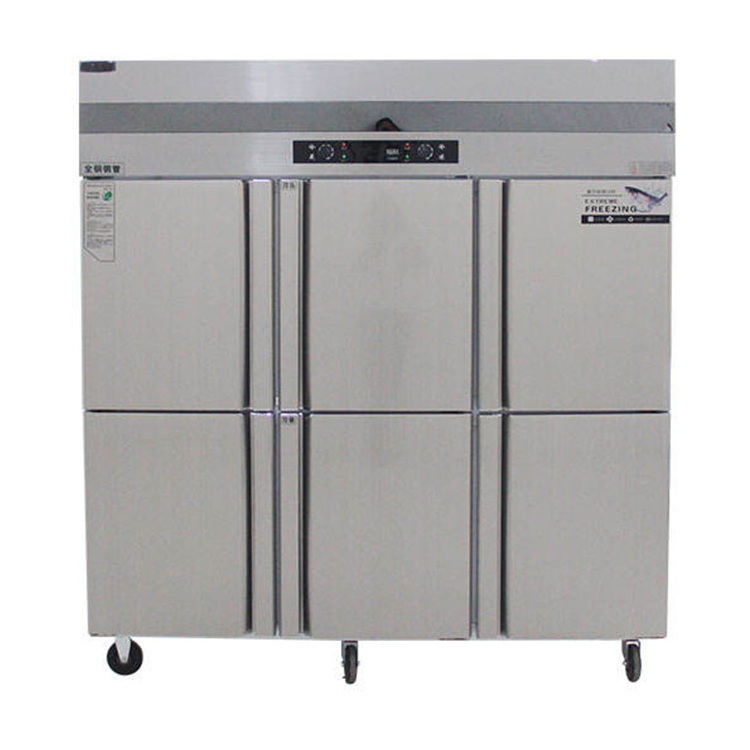 China Factory Commercial Kitchen Stainless Steel 4 doors upright Refrigerator Freezer