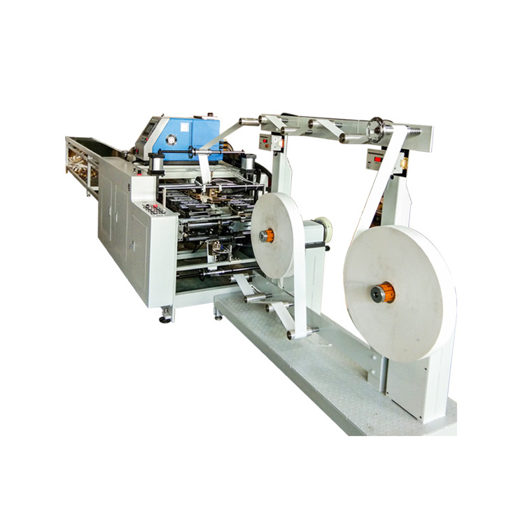 Kraft handle paper bag products production making machine with printing