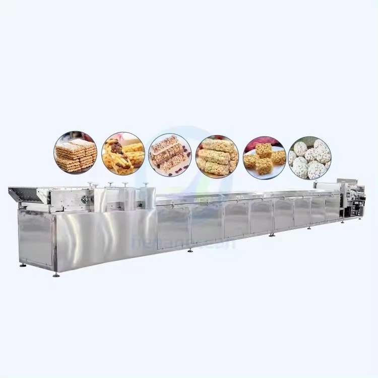 High Quality Automatic Cereal Bar Production Line Candy Bar Forming Cutting Peanut Brittle Making Machine for sale