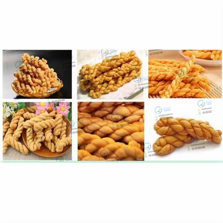 Small Investment Business Snack Equipment Fried Twisted Dough Twist Strip Making Forming Machine Fried Pretzel Machine