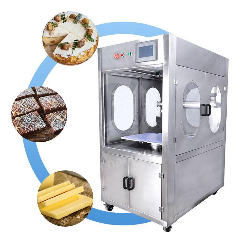 Ultrasonic Round and Sheet Cake Cutter Brownie Slicer Automatic Square Cake Food Cut Machine