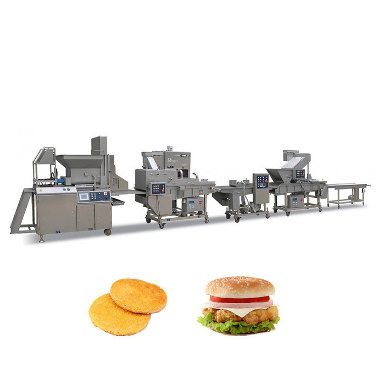 Factory big sale 2023 Top quality burger machine hamburger patty meat pie maker making machine chicken nuggets production line Spot goods in stock