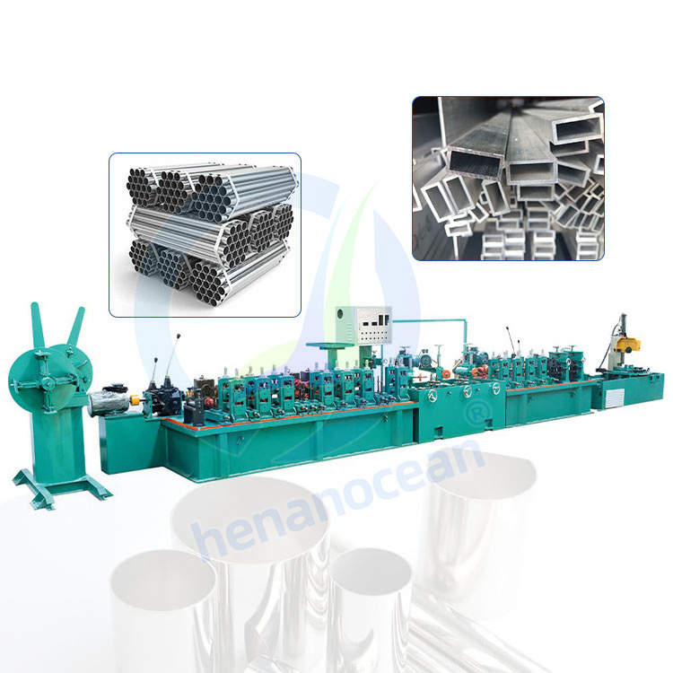 OCEAN Stainless Steel MS Iron Pipe Make Machine Square Copper Tube Mill Production Line Manufacture