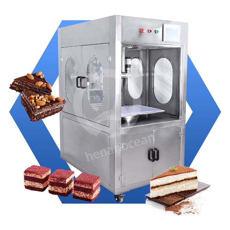 OCEAN Automatic Sweet Food Foam Sponge Cake Ultrasonic Cutter Frozen Round Square Layer Cake Slab Cut Machine