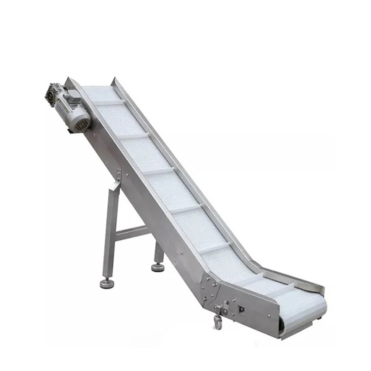 Stainless steel feeding conveyor belt machine for plastic powder grain transport