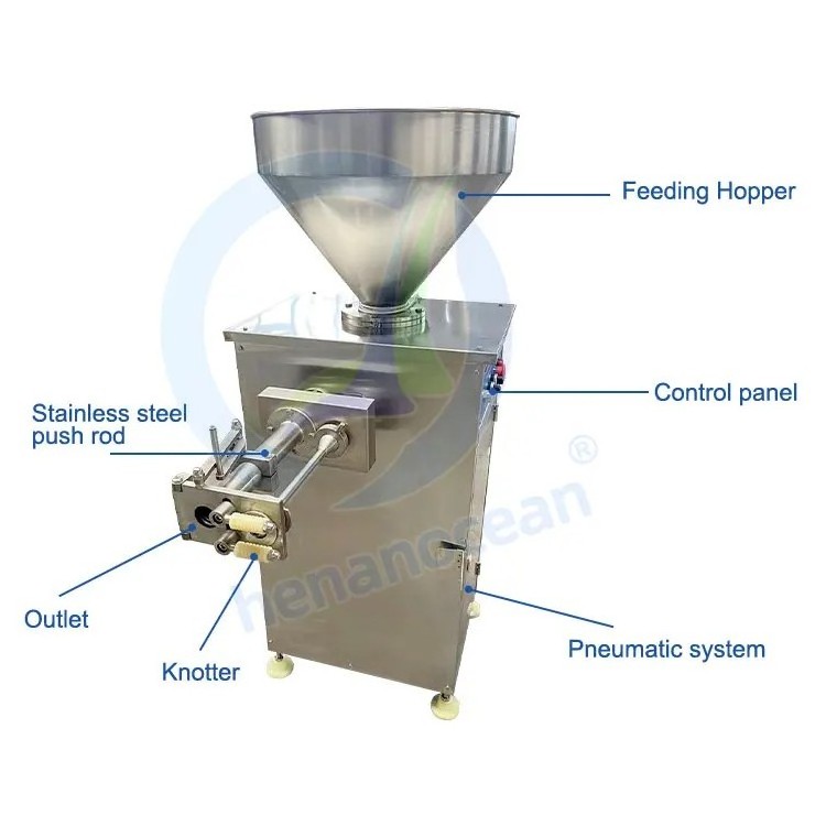 Stainless Steel Automatic Commercial Industrial Meat Vacuum Salami Sausage Filler Stuffer Making Machine