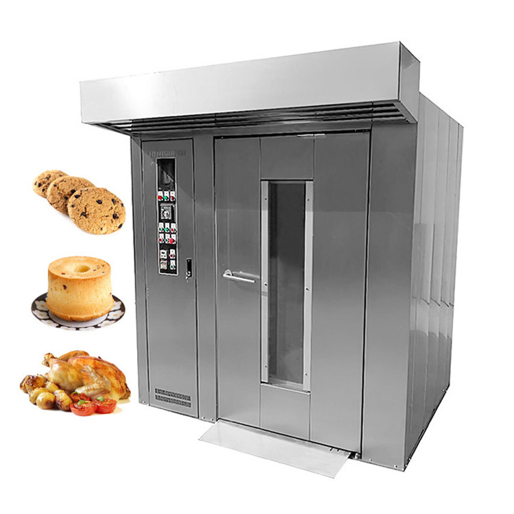 Cheap Price Commercial Mini Single Trolley Convention Pizza Bread Diesel Rotary Bakery Oven 32 Rack