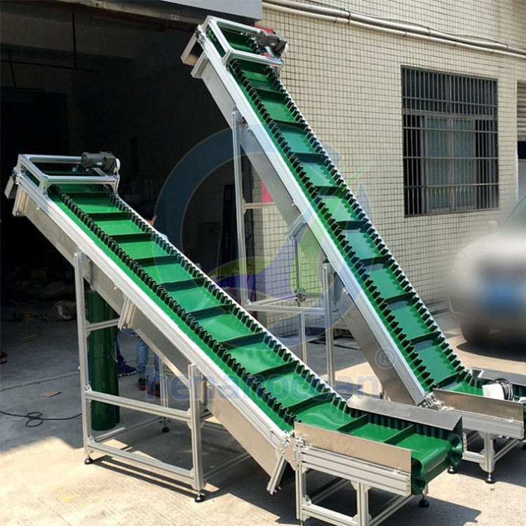 Stainless steel feeding conveyor belt machine for plastic powder grain transport