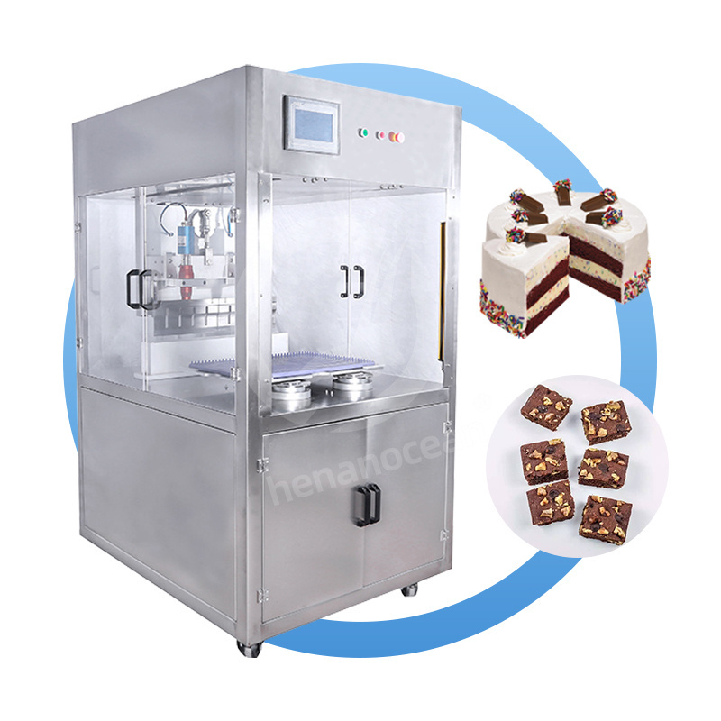 Ultrasonic Round and Sheet Cake Cutter Brownie Slicer Automatic Square Cake Food Cut Machine