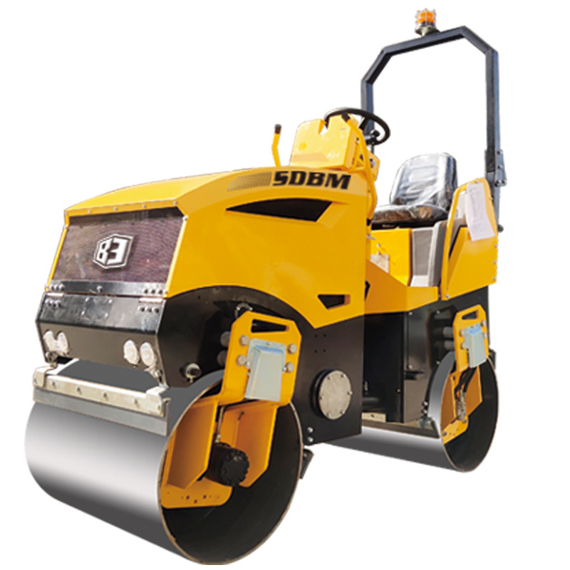 Double drum vibratory road roller soil compaction machine asphalt roller 3 ton