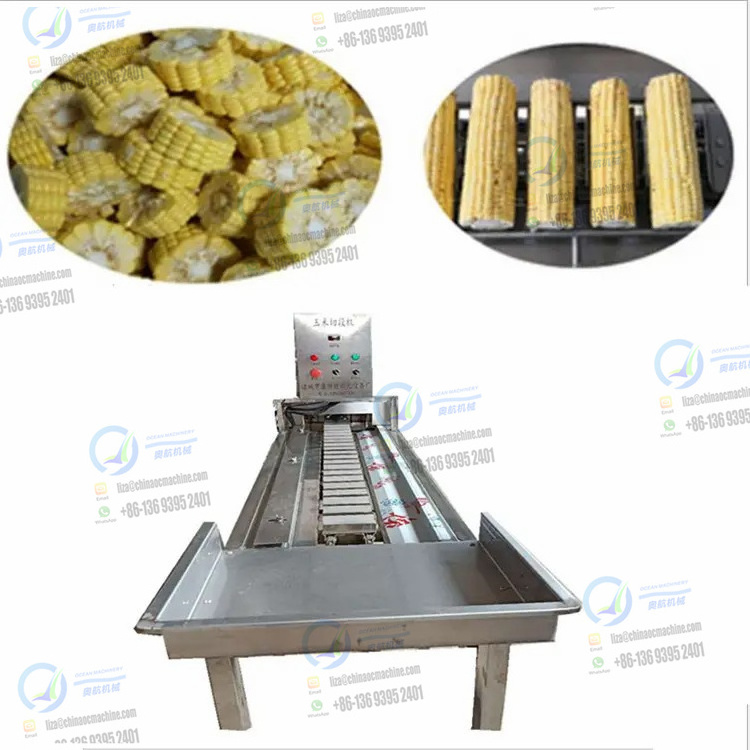 Sweet Corn Cob Slicer Cutting Machine / Automatic Popular Recommend Segment Cutter High Quality Corn Segment Cutter