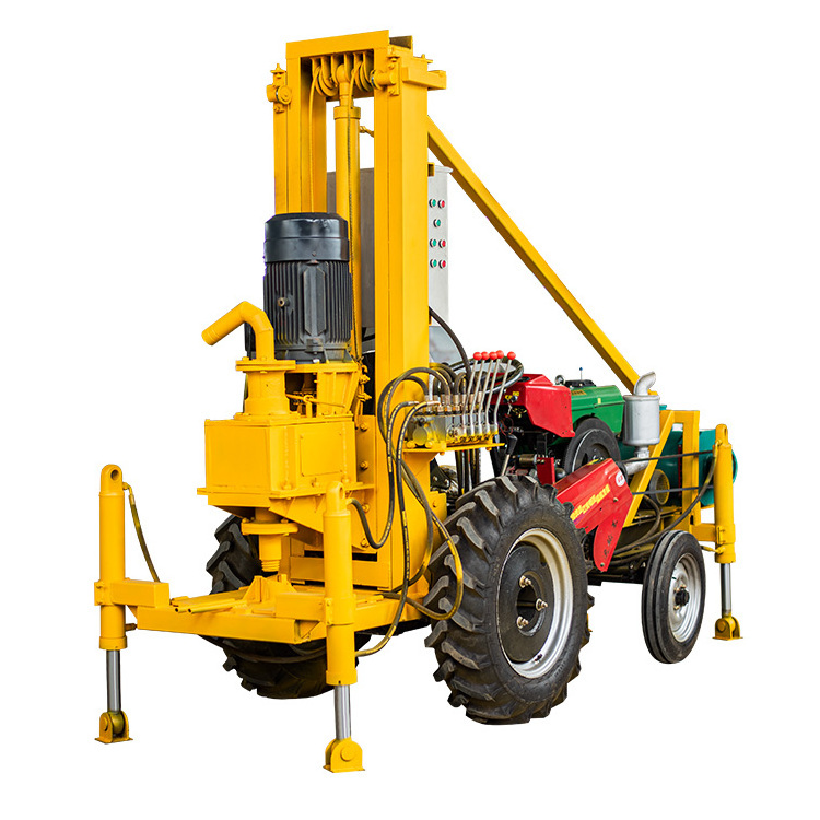 Drill depth 40 -150m air compressor truck mounted water well drilling rig machine