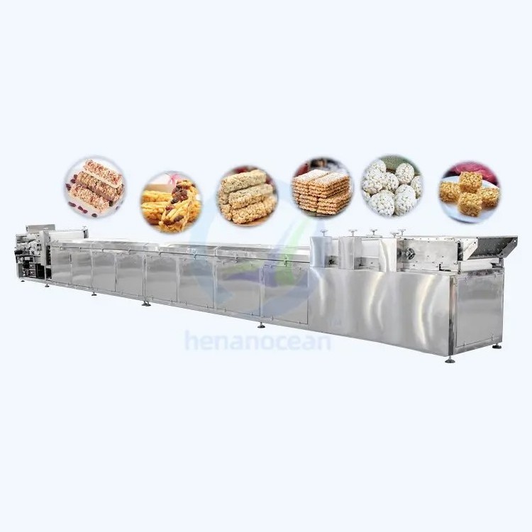 High Quality Automatic Cereal Bar Production Line Candy Bar Forming Cutting Peanut Brittle Making Machine for sale