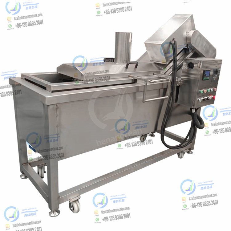 Automatic Continuous Conveyor Chip Deep Fryer Falafel Crispy Chicken Broasted Automatic Fry Machine French Turkey