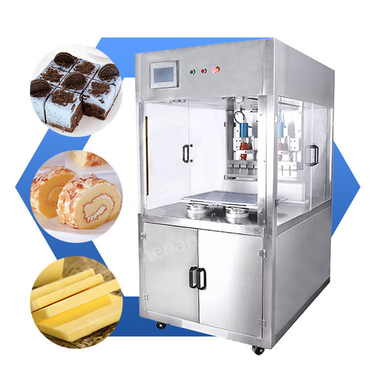 OCEAN Automatic Sweet Food Foam Sponge Cake Ultrasonic Cutter Frozen Round Square Layer Cake Slab Cut Machine