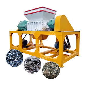 OCEAN Heavy Duty Metal Tooth Blade Double Shaft Shredder Used Nylon Waste Tyre Shredding Machine for Commercial