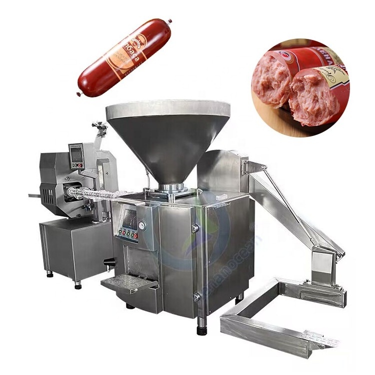 Electric High Capacity Vacuum filler russian Sausage Stuffer Linker Sausage Tying Machine Meat Quantitative Filling Machine