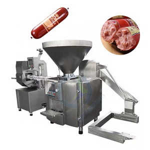 Electric High Capacity Vacuum filler russian Sausage Stuffer Linker Sausage Tying Machine Meat Quantitative Filling Machine