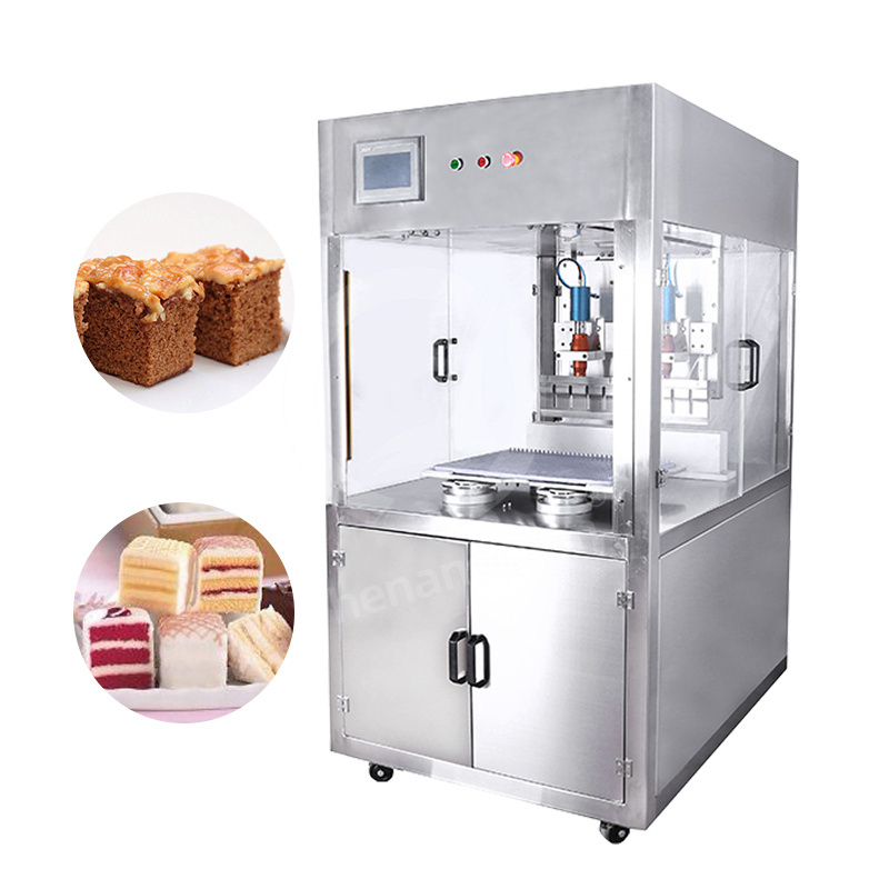 Ultrasonic Round and Sheet Cake Cutter Brownie Slicer Automatic Square Cake Food Cut Machine