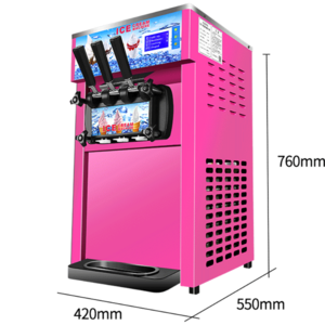 automatic stainless steel table soft serve ice cream vending machine