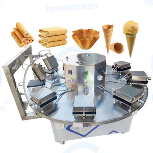 fully automatic ice cream cone egg roll make machine wafer roll production machine