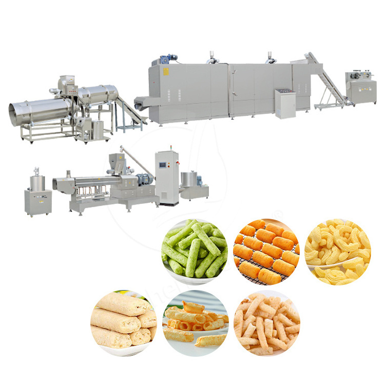 OCEAN Automatic Puff Corn Chip Make Extrude Machine Snack Production Line Mini Puffed Rice Production Machine