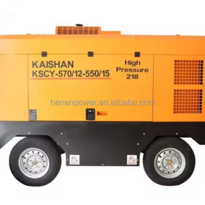 Clearance Kaishan KSCY-570/12-550/15 mobile screw engine air compressor with four wheels