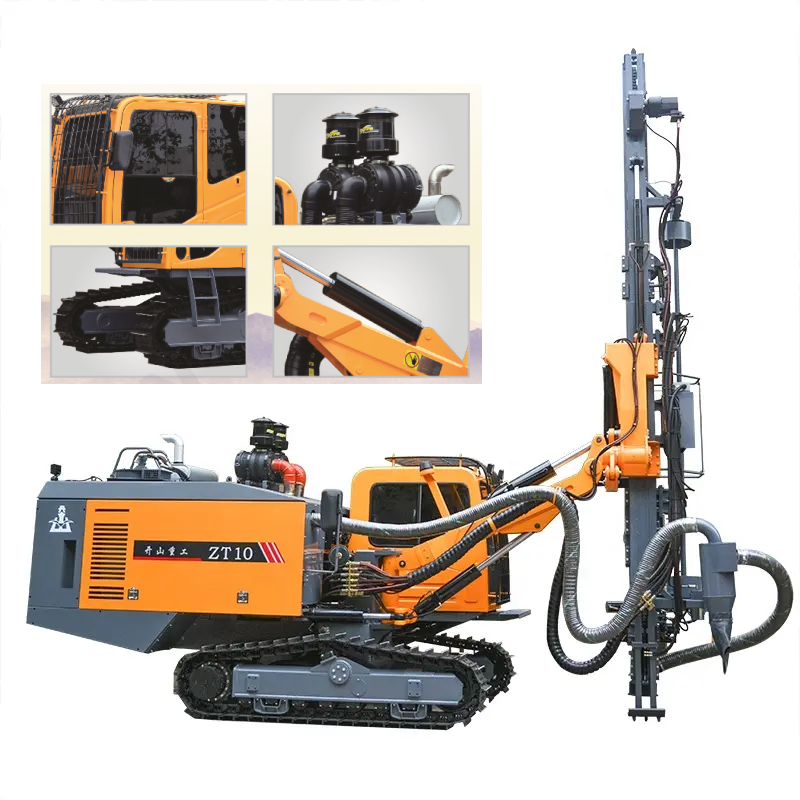 Hot selling integrated drilling rig with cab mining blasting drilling rig hydraulic portable drilling rig