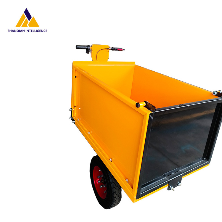 3 Wheels Engineering Construction Site Cart Trolley Electric Dump Cart Hand Push Ash Hopper Mini Truck Dumper