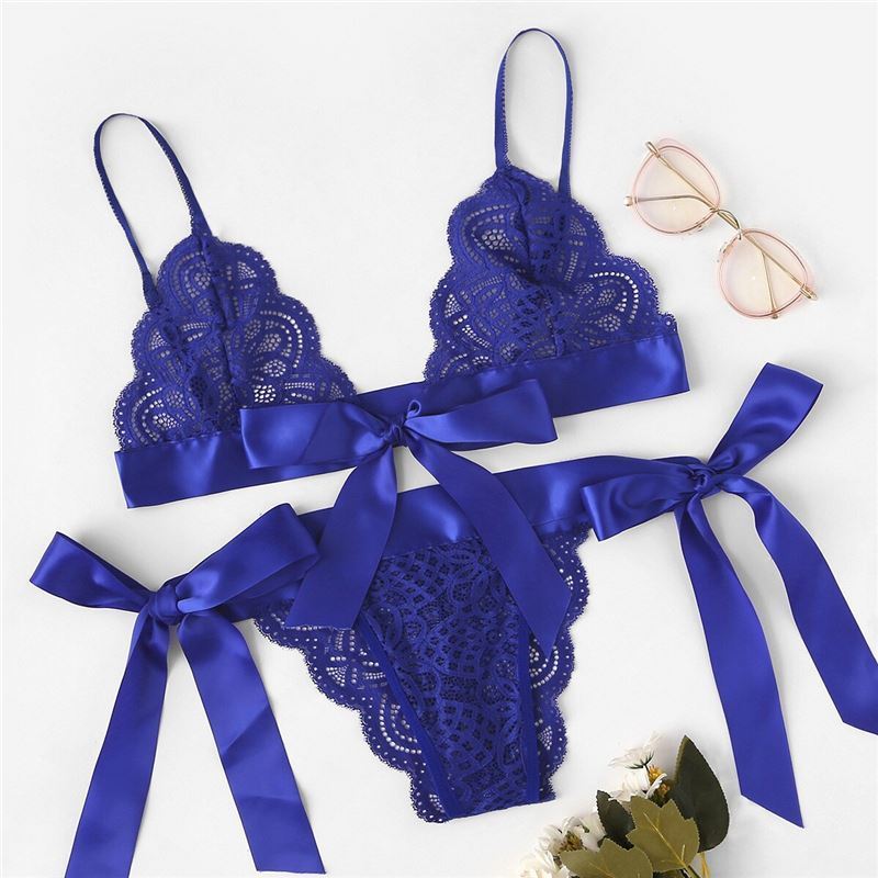 Lowest Price Lace Embroidery cute Bow Panties Ladies Bra Underwear Valentines exotic womens set lingerie sexy underwear