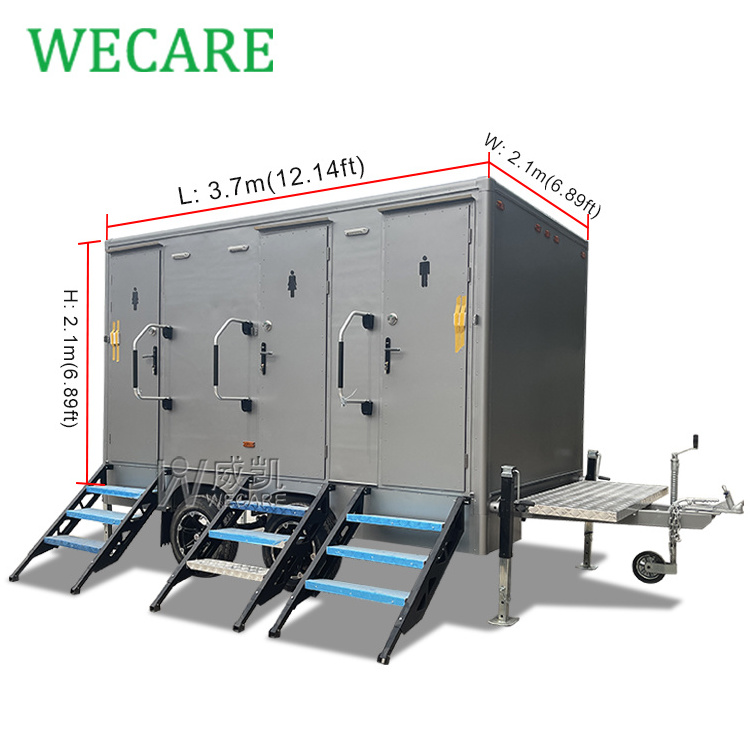 Wecare outdoor mobile luxury bathroom portable restroom toilet trailer camping and shower room