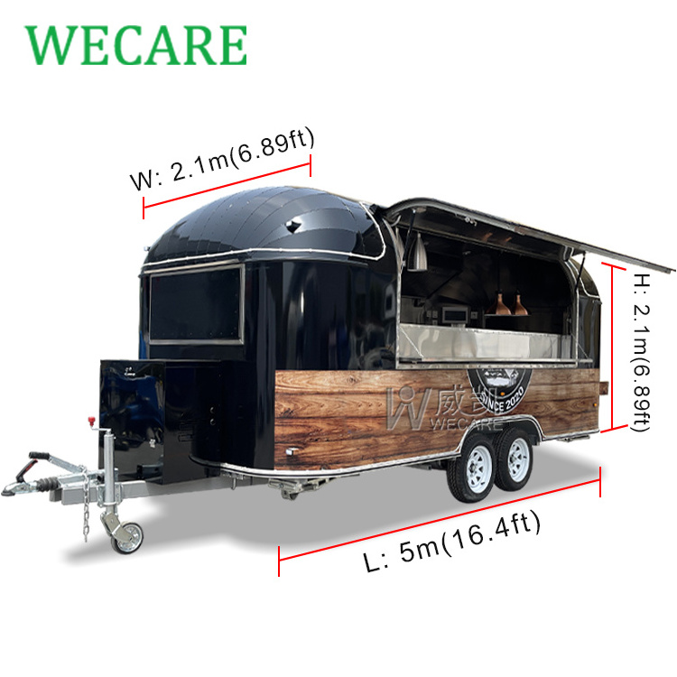 Airstream mobile bar foodtruck concession food catering bbq beer trailer pizza food truck with fully kitchen equipped restaurant