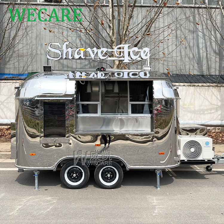 Wecare 350*210*210cm ice cream food truck mobile coffee cart catering trailer food