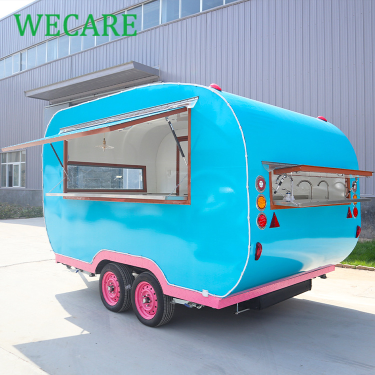 Wecare Remorque Foodtruck Mobile Food Catering Trailer Fully Equipped Outdoor Mobile Beer Ice Cream Coffee Carts Food Shop