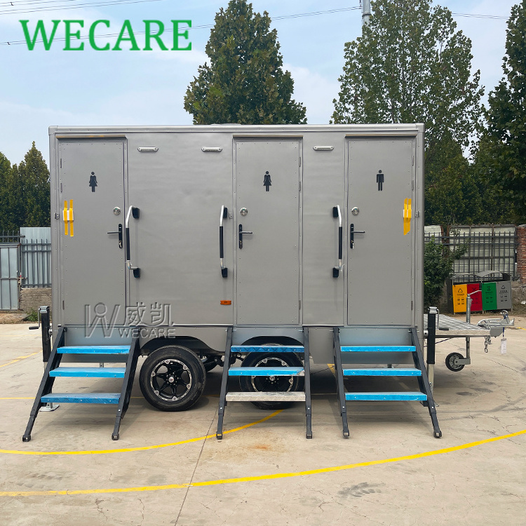 Wecare outdoor mobile luxury bathroom portable restroom toilet trailer camping and shower room