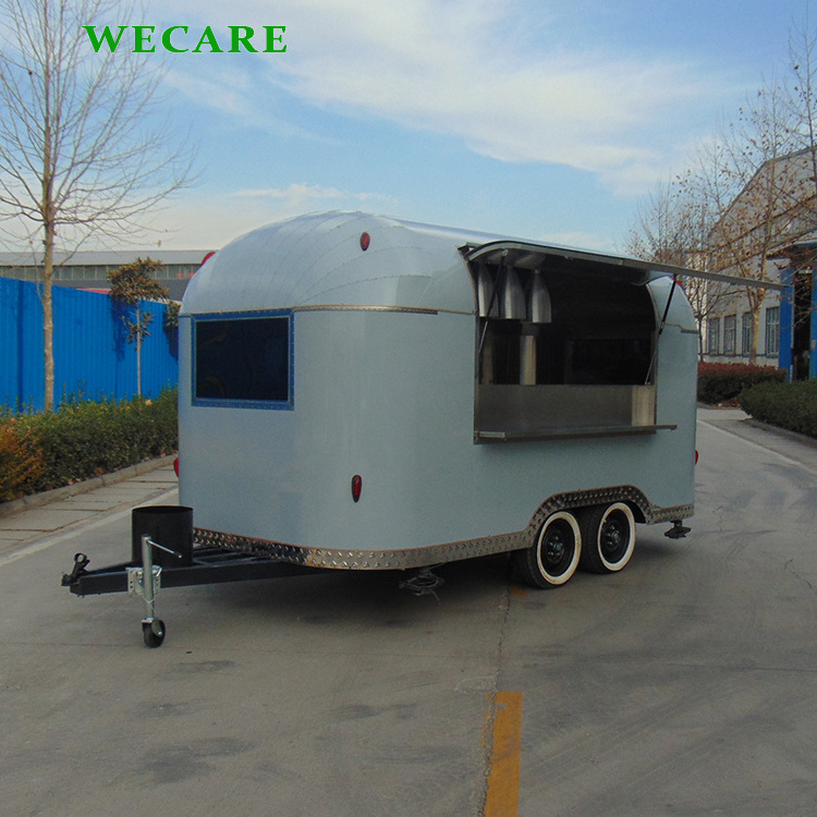 Wecare custom remorque coffee food truck mobile airstream food trailer with full kitchen equipments for sale