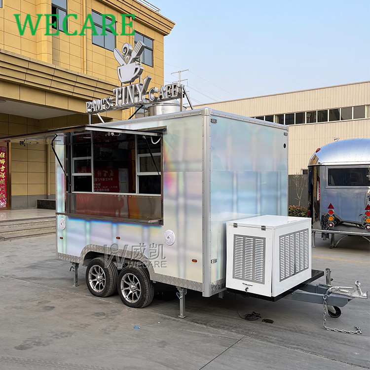 Wecare Mini Coffee Shop Truck  Fast Food Selling Car Hot Dog Caravans Cart Snack Food Kiosk Caravan Outdoor for Sale Craigslist