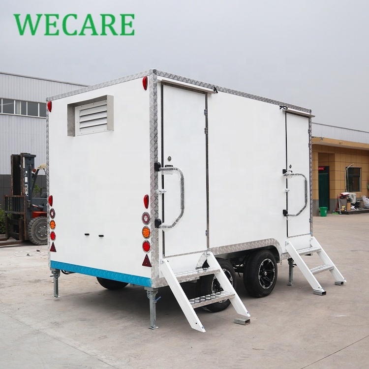 Wecare China Manufacturer Luxury Mobile Bathroom Trailer Portable Restroom Trailers Portable Shower Toilets Trailer for sale